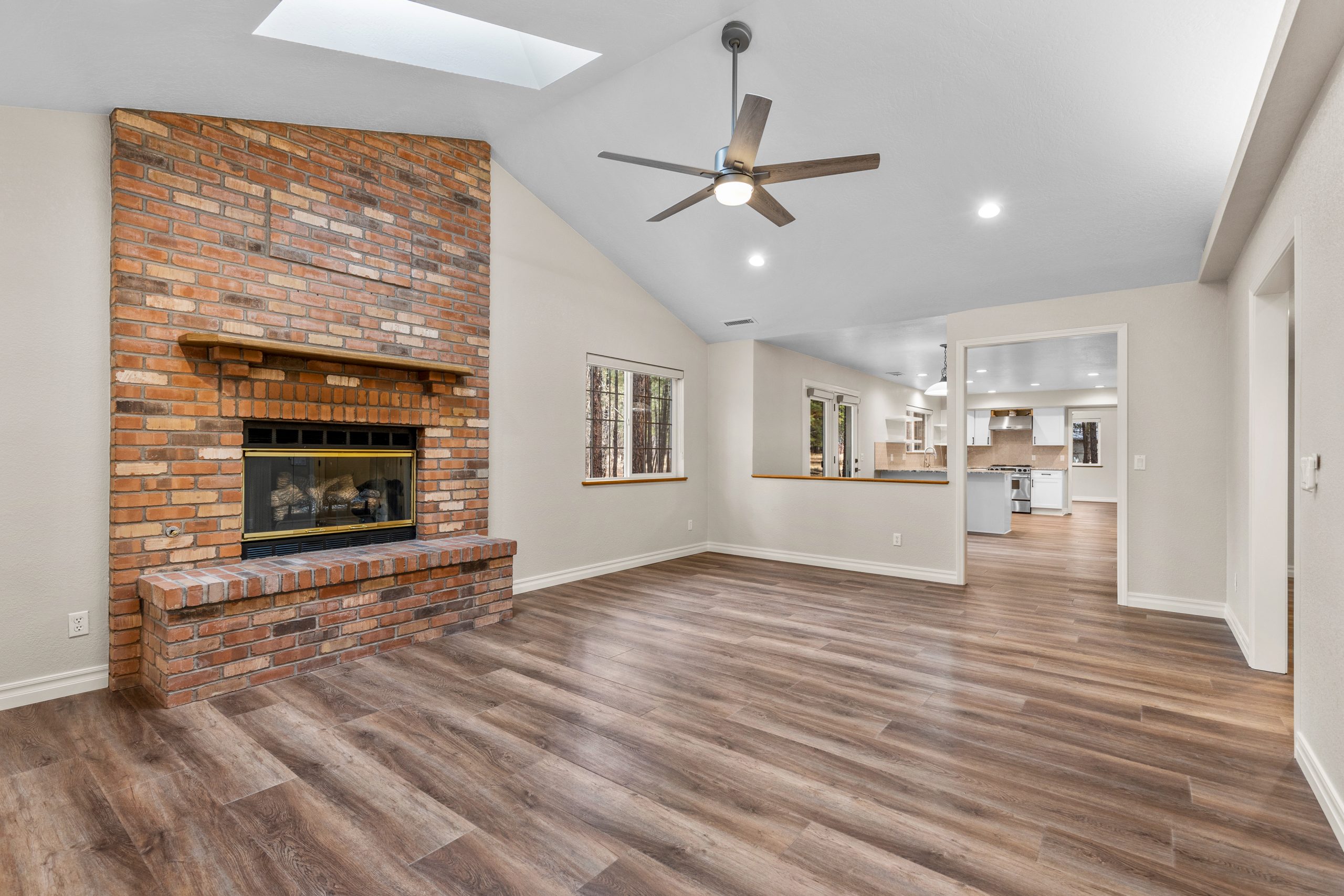 Flagstaff Home Remodel with renovated Great Room facing Kitchen