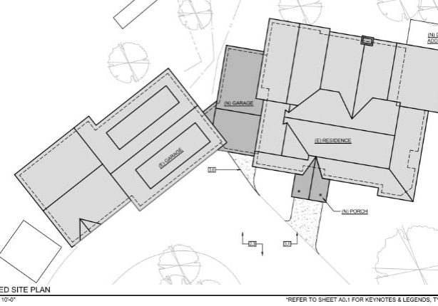 Home Addition Site Plan enlarged version